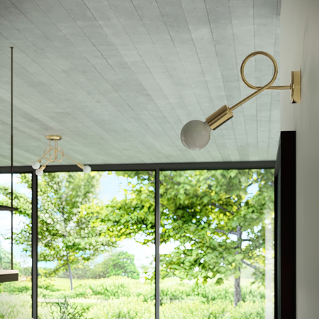 Sollux Lighting Kinkiet LOOP złoty połysk SL.1436