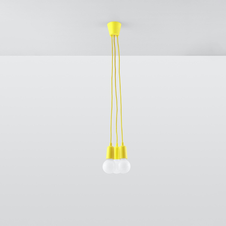 Sollux Lighting Lampa wisząca DIEGO 3 żółta SL.0579