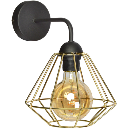 Milagro Kinkiet LUPO BLACK/GOLD 1xE27 MLP6269 CZARNY / ZŁOTY