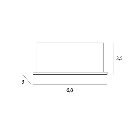 MAXLIGHT H0134 OPRAWA WPUSTOWA X-LINE, DO SKOMPLETOWANIA Z TRAFO HT0134