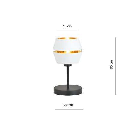 Lampa stołowa PIANO LN Emibig 1182/LN biały/czarny