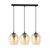Lampa wisząca ISTAR 3 BL MIODOWY Emibig 677/3 czarny/złoty
