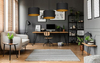 Lampa wisząca ROTO 3 BL BLACK/GOLD Emibig 184/3 czarny/złoty