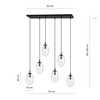 Lampa wisząca ASTRAL 6 Emibig 1265/6 czarny