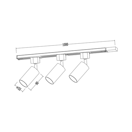Milagro Zestaw Oprawa Tiger Track Biały 3xGU10 1m ML2127 BIAŁY