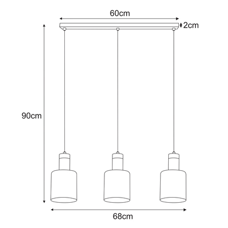 Lampa wisząca Kaja BRUS K-5253 czarny, grafitowy