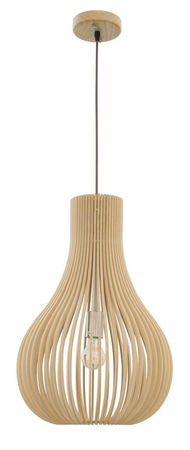 Lampa wisząca Luces Exclusivas MADRYN LE42093 drewniany