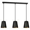 Lampa wisząca MILARGO 3 BLACK / GOLD Emibig 415/3 czarny/złoty
