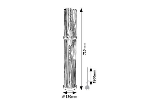 Lampa podłogowa Rabalux Roxas 74022 czarny matowy
