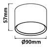 Lampa sufitowa Kendal oprawa natynkowa 1xLED czarna LP-6331/1SM BK