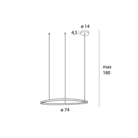 MAXLIGHT P0606D LAMPA WISZĄCA CAYENNE 80CM