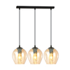 Lampa wisząca ISTAR 3 BL MIODOWY Emibig 677/3 czarny/złoty