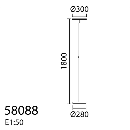Lampa podłogowa VEGA S mosiądz antyczny LED 40W 3000K ściemniacz z włącznikiem