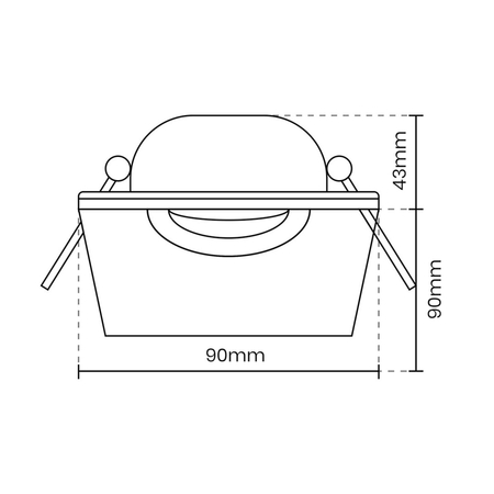Milagro Oczko Sufitowe Podtynkowe Kwadratowe Ruchome 1xGU10 IP20 Czarny MLOS7242 CZARNY