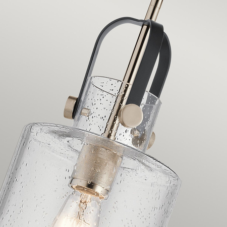 Lampa wisząca Kitner - 1 źródło światła - Polerowany nikiel Quintiesse QN-KITNER-P-PN