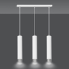 Lampa wisząca KIBO 3 WH/CHROME Emibig 641/3 biały/chrom