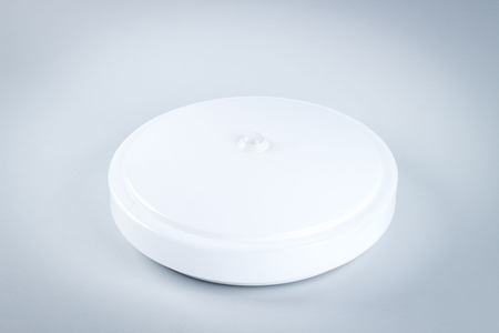 Oprawa LED Greenie okrągła 8W z czujnikiem ruchu i zmierzchu, pół-matowa przesłona NW