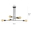 Lampa wisząca MULTIPO 6 BLACK Emibig 696/6 czarny