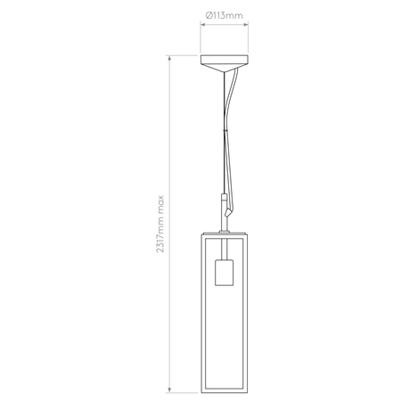 Lampa zewnętrzna wisząca Astro Harvard Pendant 1402013 Czarny z Teksturą
