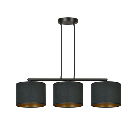 Lampa wisząca HILDE 3 BL BLACK Emibig 1054/3 czarny