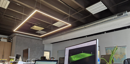 Lampa liniowa LED Abigali Square System double side kwadrat 120x120 NW