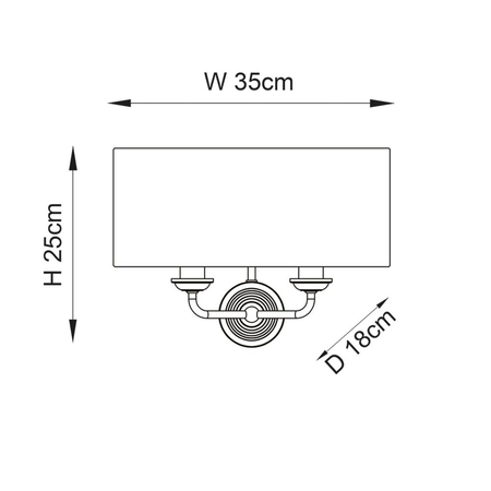 Kinkiet Endon Lighting Highclere 98937 mosiądz