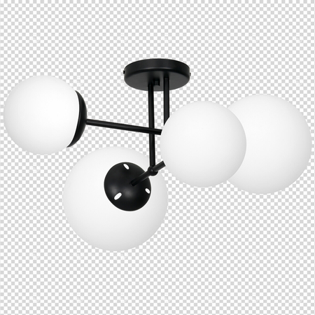 Milagro Lampa sufitowa LIMA BLACK 4xE14 MLP6527 CZARNY