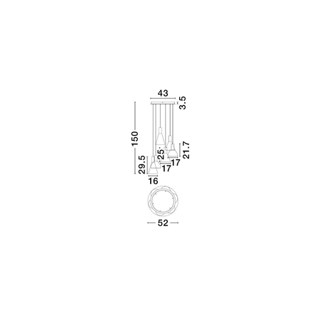Lampa wisząca Luces Exclusivas SARDUNO LE45139 złoty i odcienie złota, szary i odcienie szarości