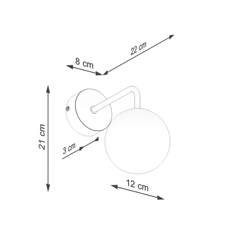 Sollux Lighting Kinkiet ASTRAL 1 czarny SL.1661