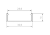 Profil LED Greenie P13-1S 1m nawierzchniowy srebrny anodowany