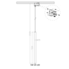 Lampa wisząca Lungo 1 do szynoprzewodu 3F 1xG9 złota LP-894/1P GD 3F