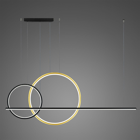 Lampa wisząca Linea No.4 60/40cm czarnozłota 3k