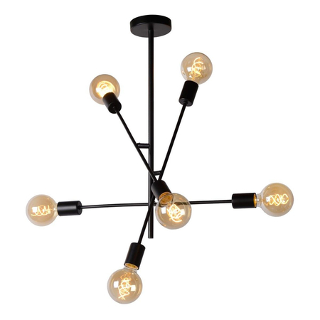 Lampa sufitowa Lucide LESTER 21119/06/30 czarny/srebrny