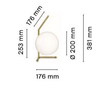 Lampa stołowa Flos F3171057 IC Srebrna