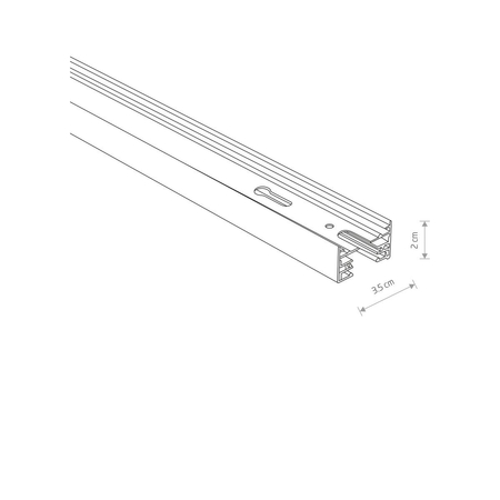 Szynoprzewód PROFILE RECESSED TRACK 2 M Nowodvorski 9015 czarny