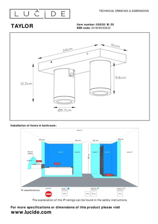 Lampa sufitowa Lucide TAYLOR 09930/10/30 czarny