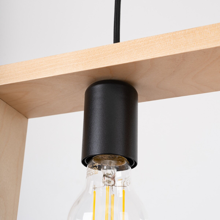 Sollux Lighting Lampa wisząca ARIES naturalne drewno SL.1310