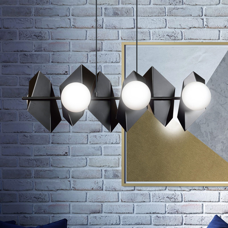 Lampa wisząca DRIFTON 6 BLACK Emibig 636/6 biały/czarny