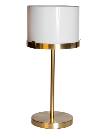 Lampa stołowa By Rydens Marcel H55cm mosiądz/biały