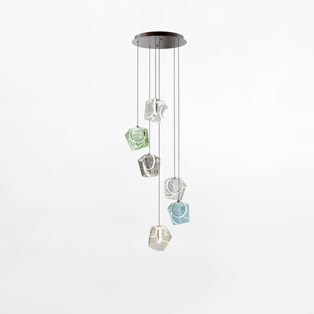 Lampa wisząca Zuma Line MD3350A-6BL/MIX COLORE LAMPA WISZĄCA