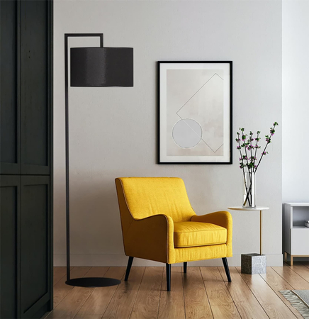 Lampa podłogowa SIMONE BLACK Kaja K-4323 czarny