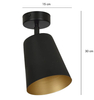 Lampa wisząca PRISM 1 BLACK / GOLD Emibig 406/1 czarny/złoty