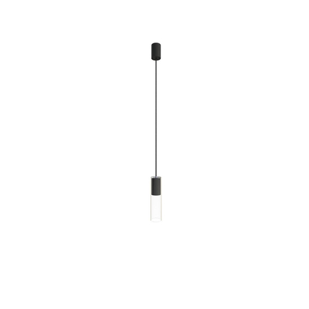 Lampa wisząca CYLINDER M Nowodvorski 7865 transparentny/czarny