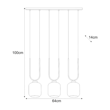 Lampa wisząca Kaja BONO K-5586 czarny, grafitowy