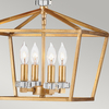 Średnia lampa wisząca / Półplafon Stinson - 4 źródła światła - Postarzany mosiądz Quintiesse QN-STINSON-4P-M-DBR