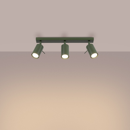 Sollux Lighting Plafon RING 3L zielony oliwkowy SL.1502