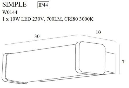 Kinkiet Maxlight W0144 chrom