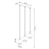 Sollux Lighting Lampa wisząca ALINO 3 czarna SL.1142