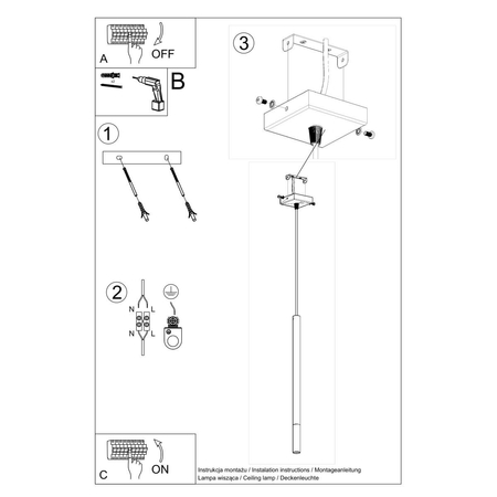 Sollux Lighting Lampa wisząca MOZAICA 1 czarny/miedź SL.0888