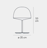Lampa stołowa Fontana Arte F425105350BIWL Cheshire